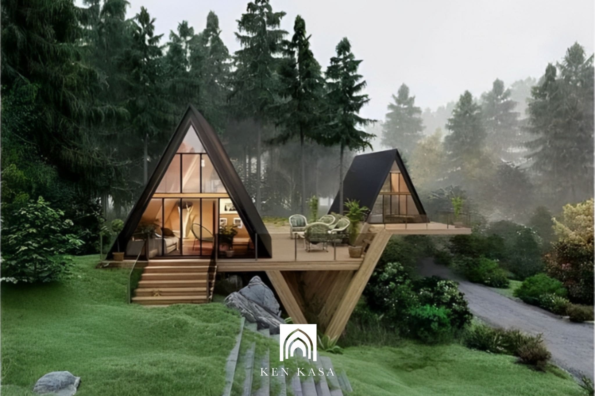 Mẫu thiết kế bungalow nh&agrave; gỗ